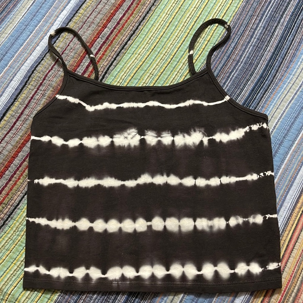 American Eagle white and black tank top